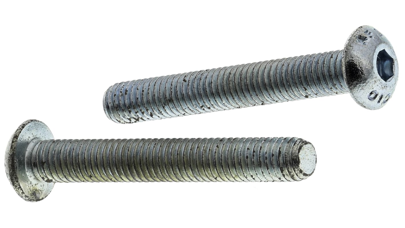 Vis 6 pans À tête bombée hexagonale, M5 x 35mm, en Acier