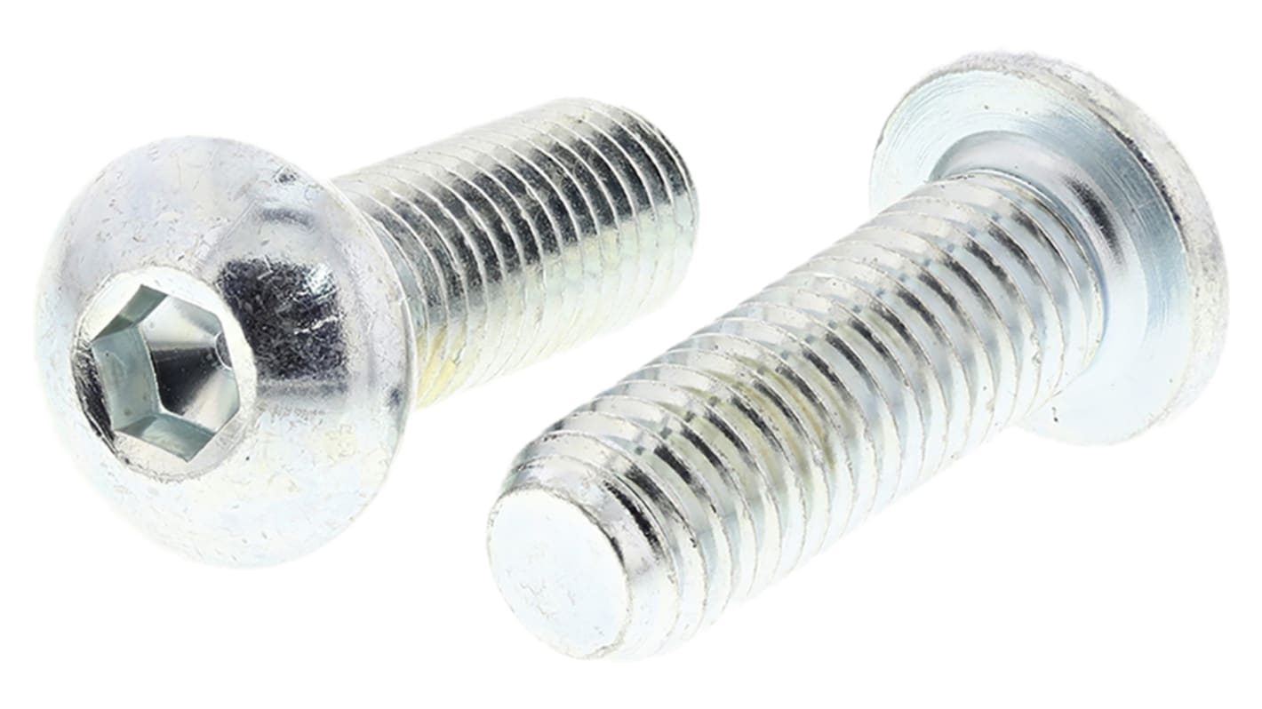 Śruba imbusowa M10 długość 30mm Gniazdo sześciokątne wypukłe Stalowe RS PRO