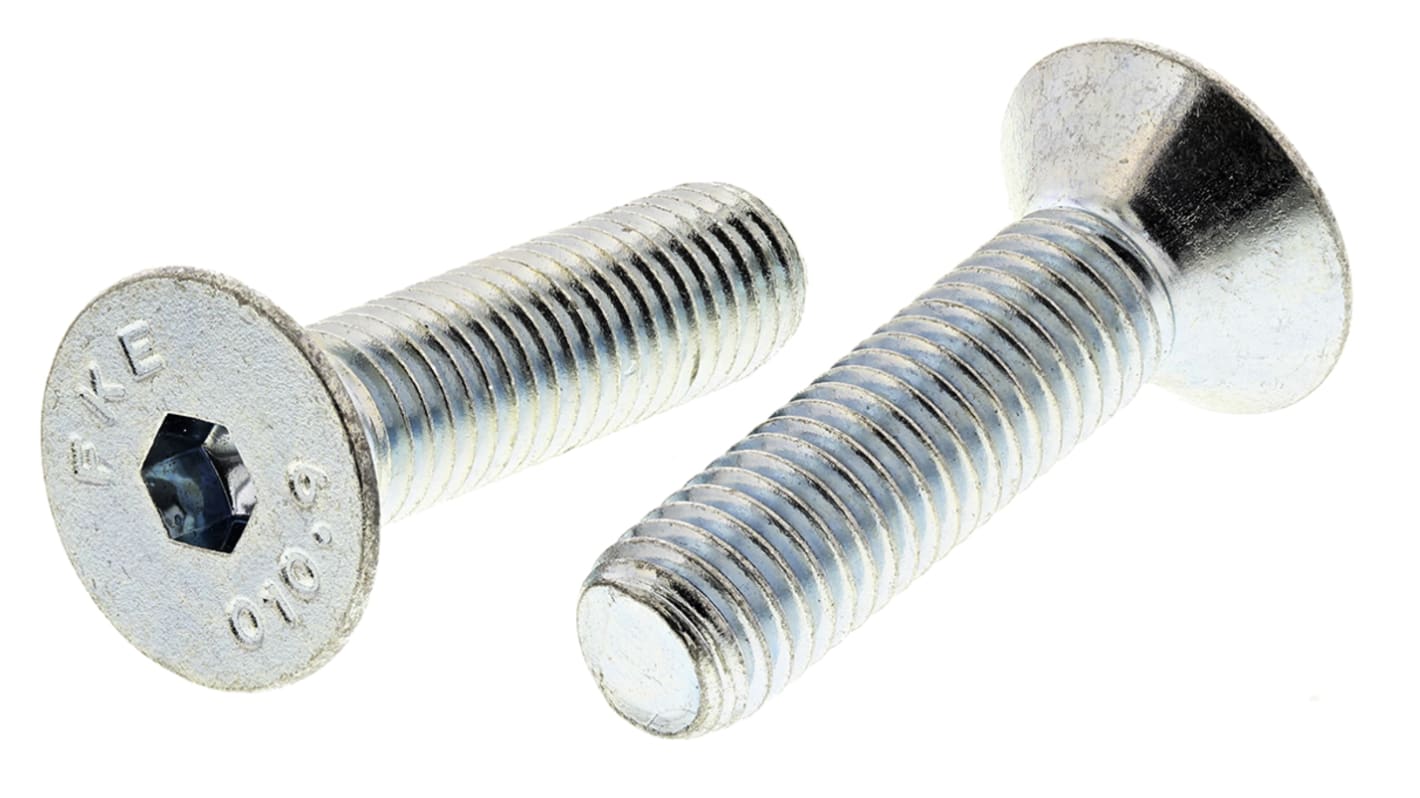 Śruba imbusowa M10 długość 40mm Gniazdo sześciokątne stożkowe Stalowe RS PRO