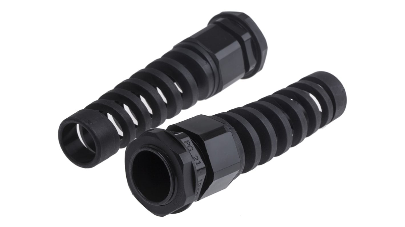 RS PRO Kabelverschraubung, PG21 Nylon Schwarz 13mm/ 18mm, IP68