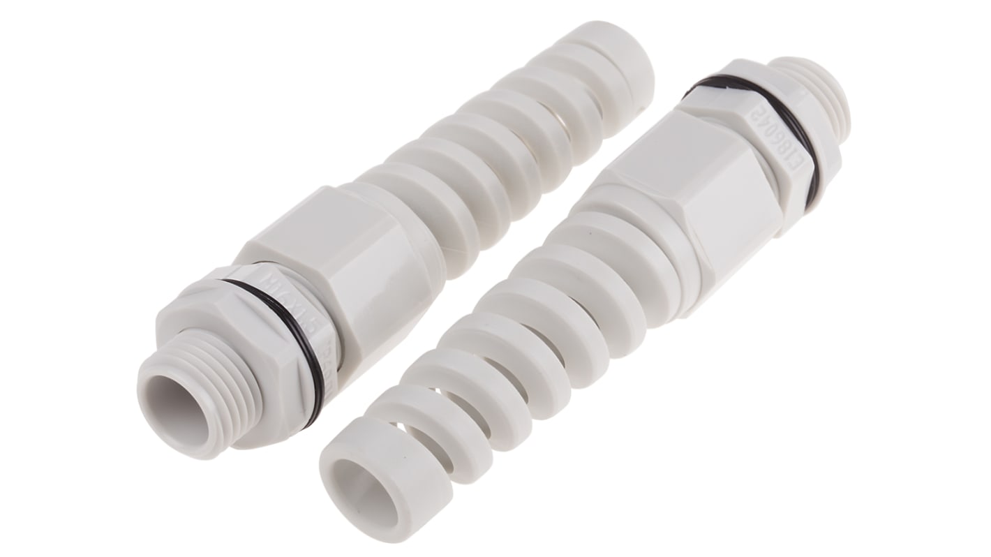 RS PRO Kabelverschraubung, M16 Nylon Grau 5mm/ 10mm, IP68