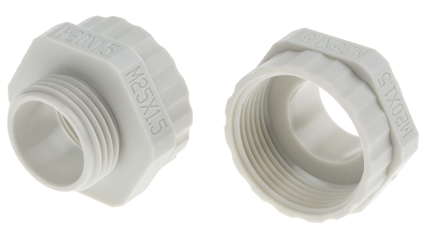 Adattatore per pressacavo RS PRO, Grigio, in Nylon 66, filetto M20 → M25