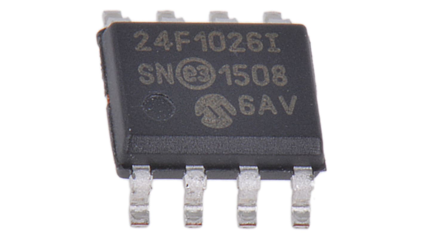 Memoria EEPROM 24FC1026-I/SN Microchip, 1024kB, 128k x, 8bit, Serie I2C, 900ns, 8 pines SOIC