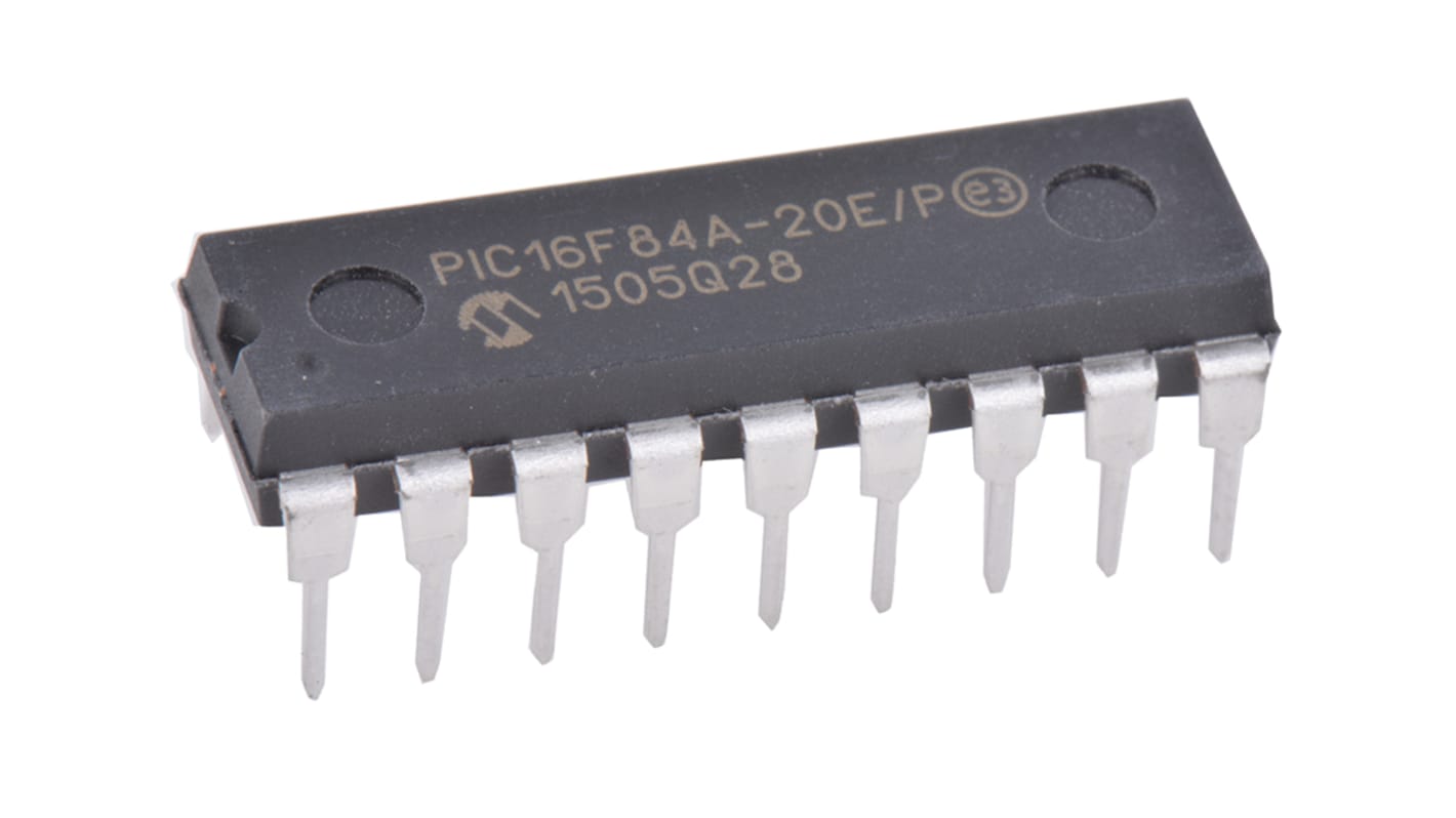Mikrokontroler Microchip PIC16F PDIP 18-pinowy Otwór przezierny PIC 1,024 kB 8bit 20MHz RAM:68 B Flash 2 → 6 V