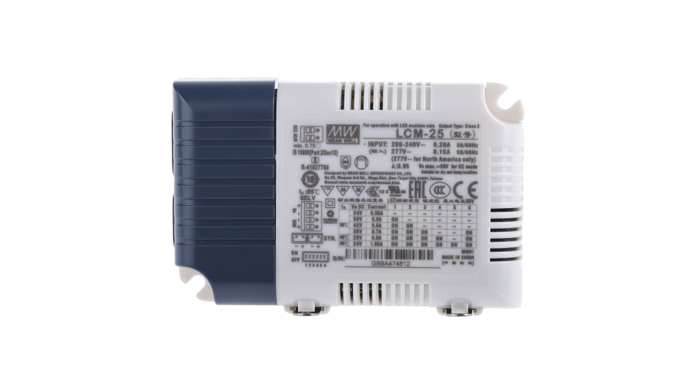 Sterownik LED napięcie wyjciowe: 6 → 54V 1.05 A, 350 mA, 500 mA, 600 mA, 700 mA, 900 mA , z funkcją ściemniania