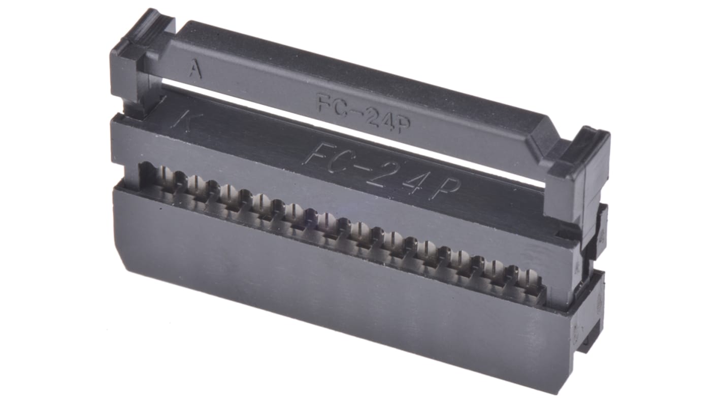 Wurth Elektronik IDC连接器, 母座, 24p, 2.54mm间距, 2排, 电缆安装, IDC端接, 直向, WR-BHD系列