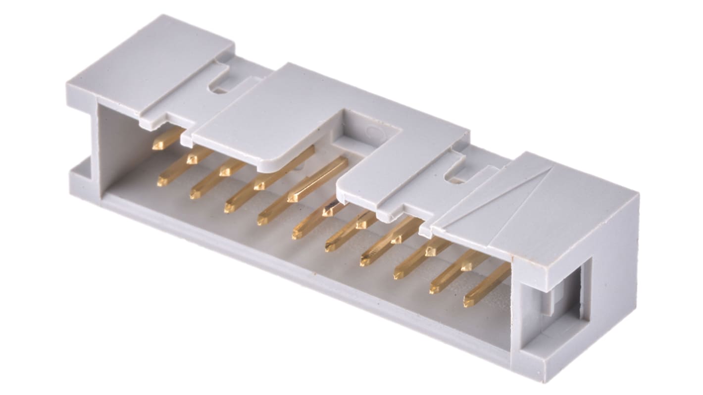 Wurth Elektronik IDC连接器, 公插, 20p, 2.54mm间距, 2排, 电缆安装, IDC端接, 直向, WR-BHD系列