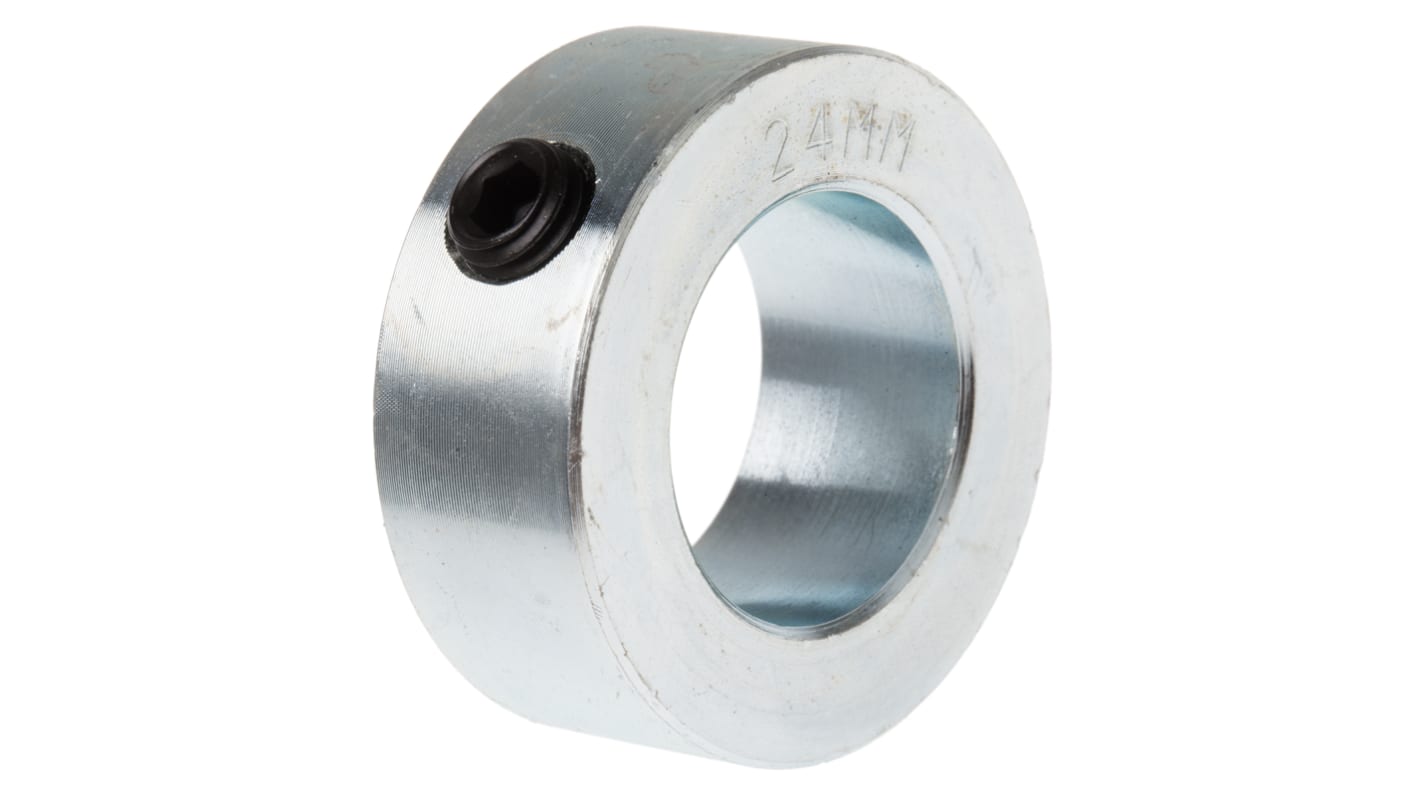 RS PRO Shaft Collar, One Piece, Set Screw, Bore 24mm, OD 40mm, W 16mm, Steel