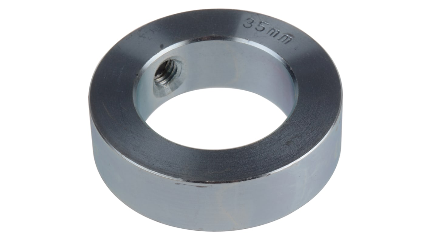 RS PRO 钢轴环, 35mm轴径, 56mm外径, 16mm宽, 一件, 单宽, 紧定螺钉固定, 镀锌饰面