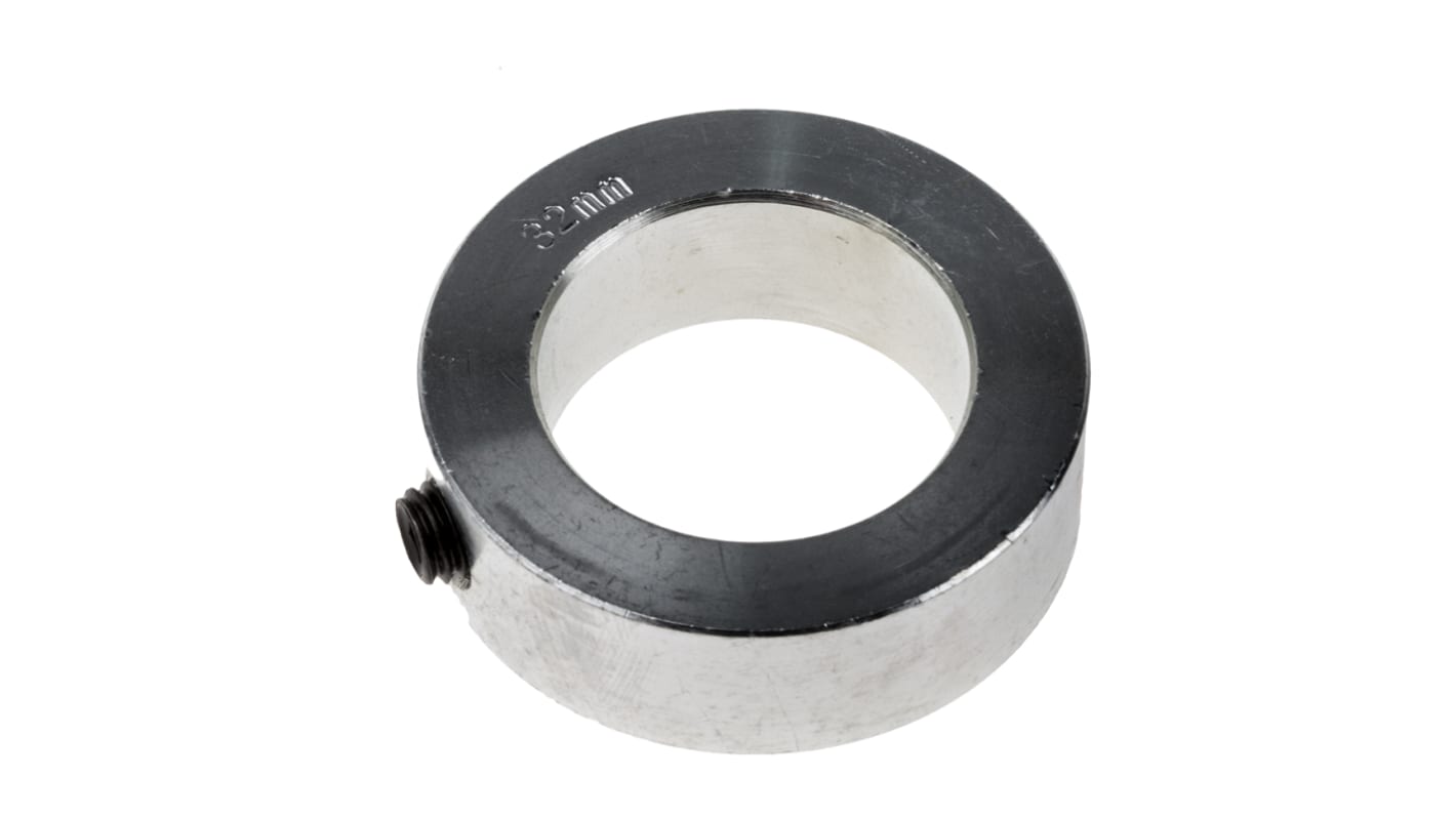 RS PRO Shaft Collar, One Piece, Set Screw, Bore 32mm, OD 50mm, W 16mm, Steel