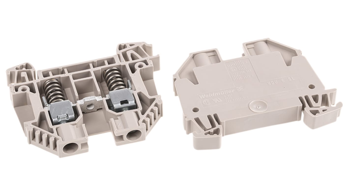 Weidmuller 9537460000 W Series Brown, 0.5 → 10mm², Single-Level, Screw Termination, ATEX, IECEx