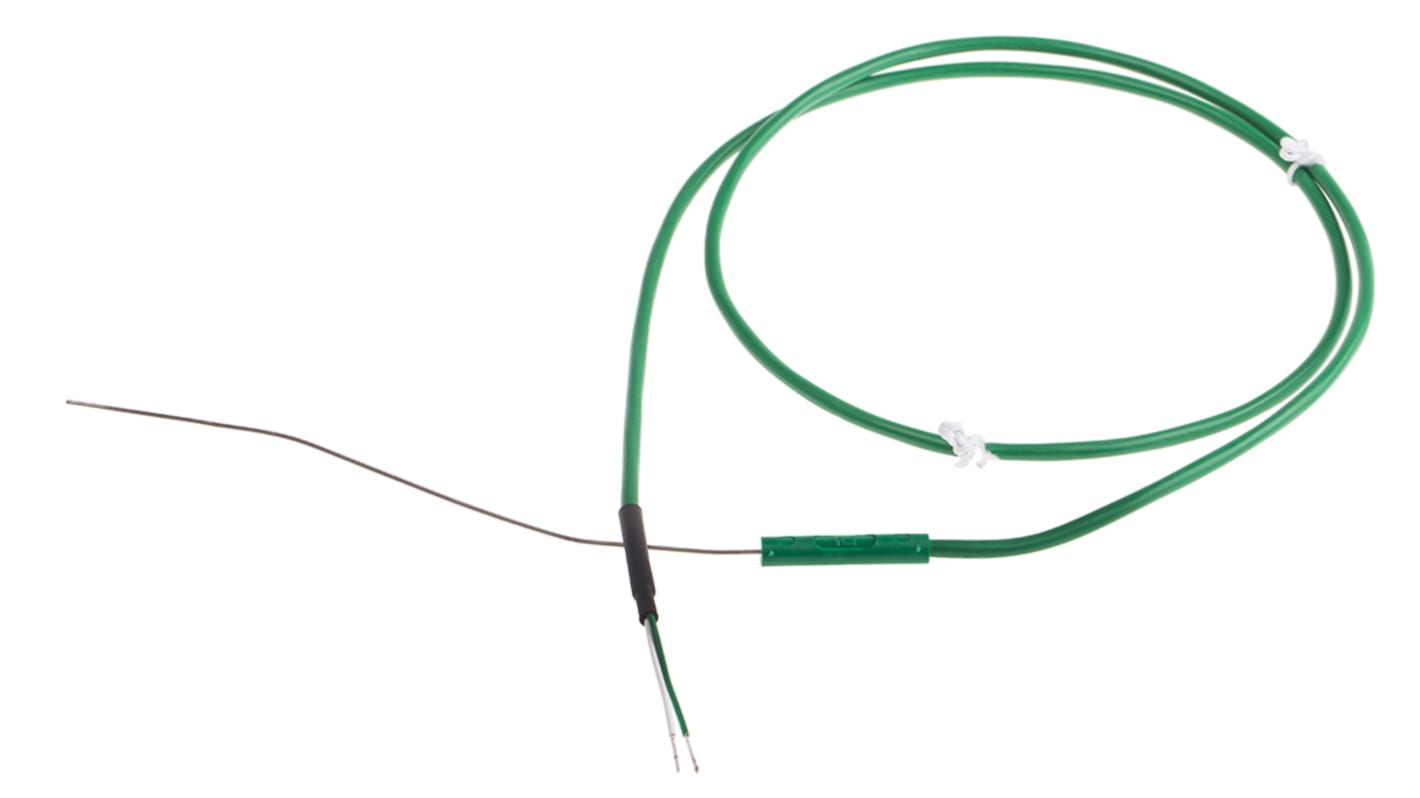 Termopar tipo K RS PRO, Ø sonda 1mm x 150mm, temp. máx +800°C, cable de 1m, conexión Cable