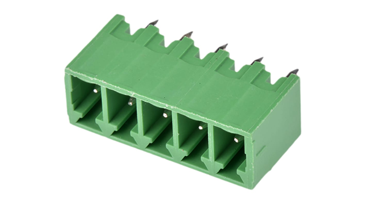 Wurth Elektronik, 3.81mm Pitch, 321, 5 Way, , Pluggable Terminal Block, Header, Through Hole, Solder Termination,