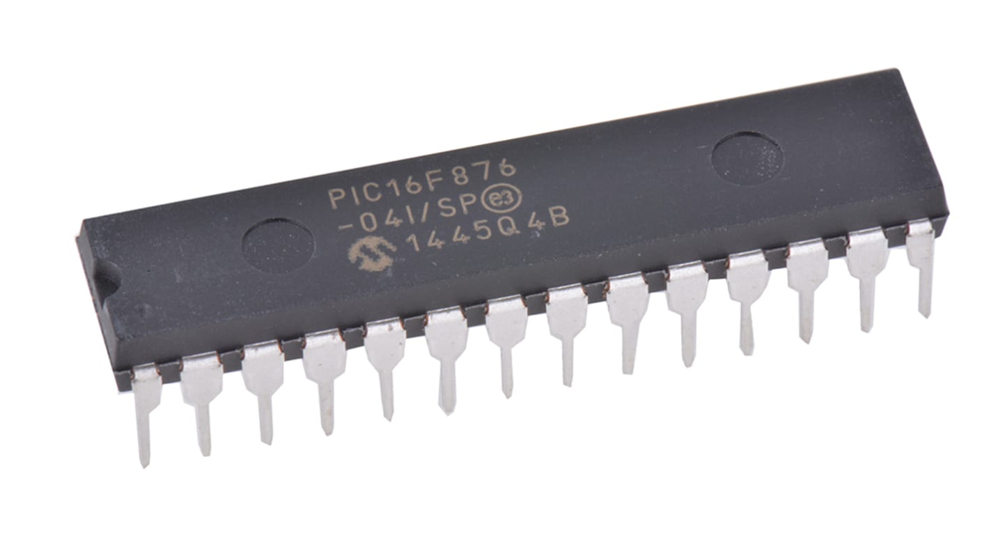 Microchip マイコン, PIC, 20MHz, 8 k x 14ワード, フラッシュ, 28-Pin PDIP