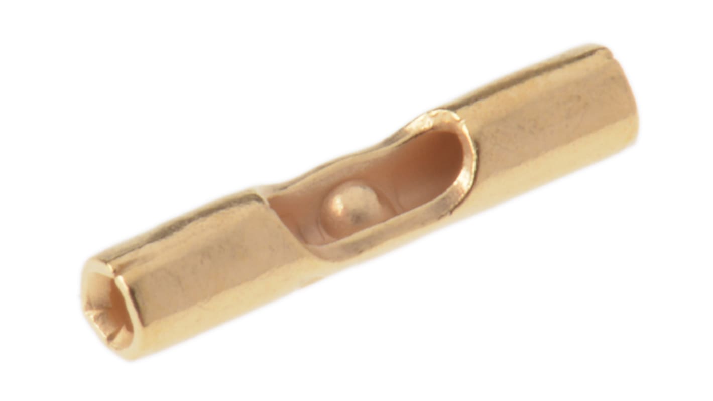 TE Connectivity, SOLISTRAND Strap Butt Splice Connector, Uninsulated, Gold over Nickel 26 → 22 AWG