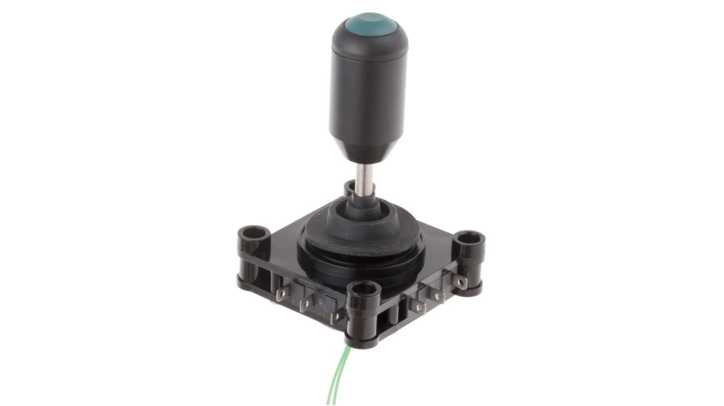Interruptor de joystick, 2 ejes, 5 A a 250 V ac, Conexión rápida, 250V ac, IP65, -20 → +65°C