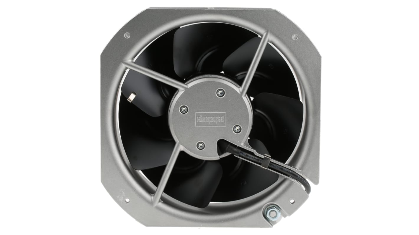 ebm-papst W2E200 Series Axial Fan, 230 V ac, AC Operation, 880m³/h, 80W, 350mA Max, 225 x 225 x 80mm