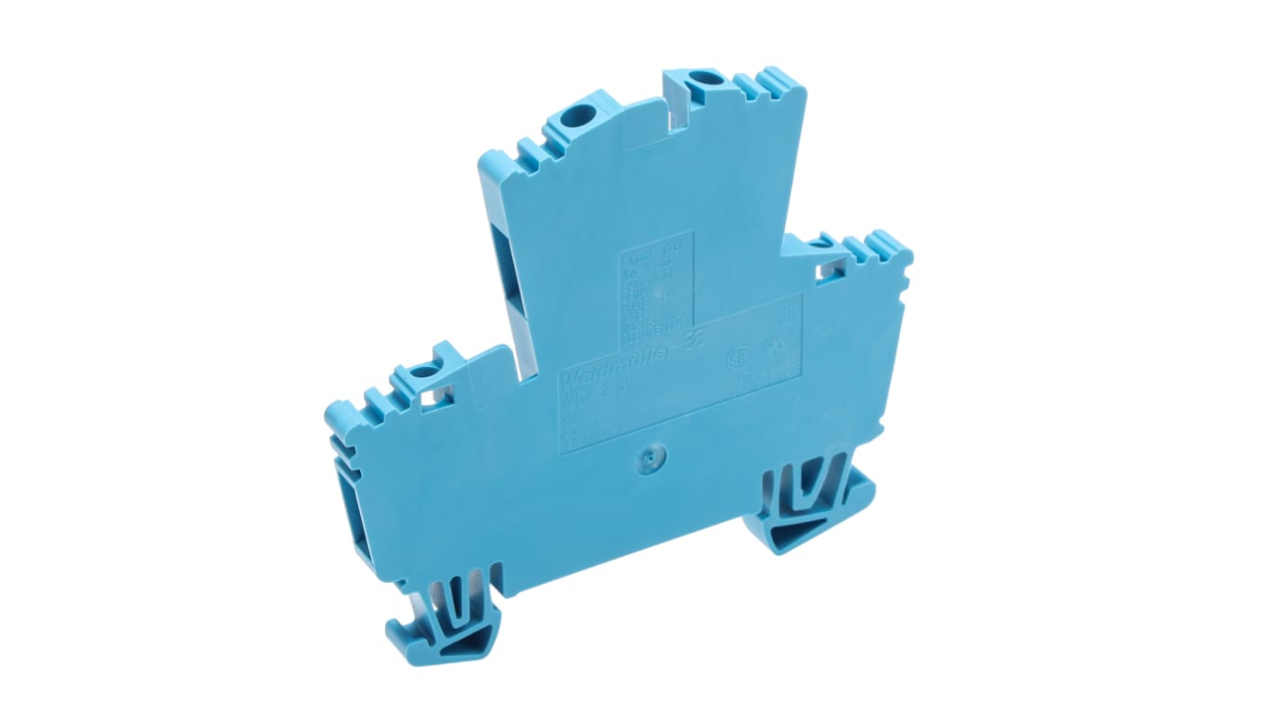 Weidmuller 1022380000 W Series Blue, 4mm², Double-Level, Screw Termination, ATEX, IECEx