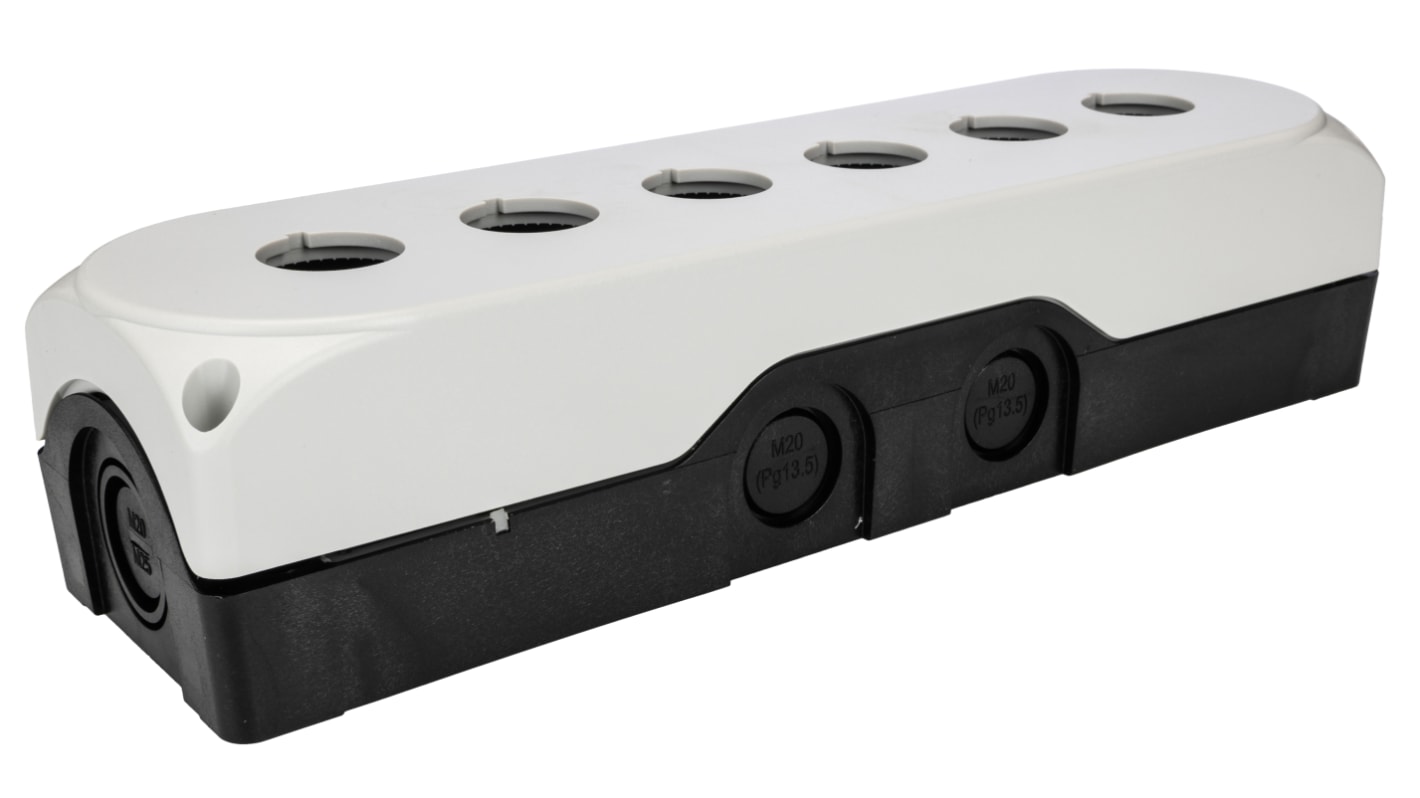 Lovato Grey Polycarbonate LPZP Control Station Enclosure - 6 Hole 22mm Diameter