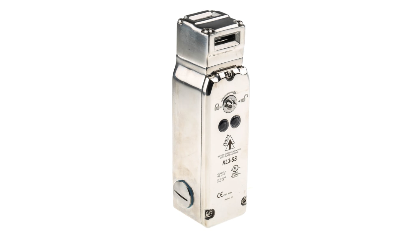 IDEM KL3-SS Series Solenoid Interlock Switch, Power to Unlock, 24V ac/dc
