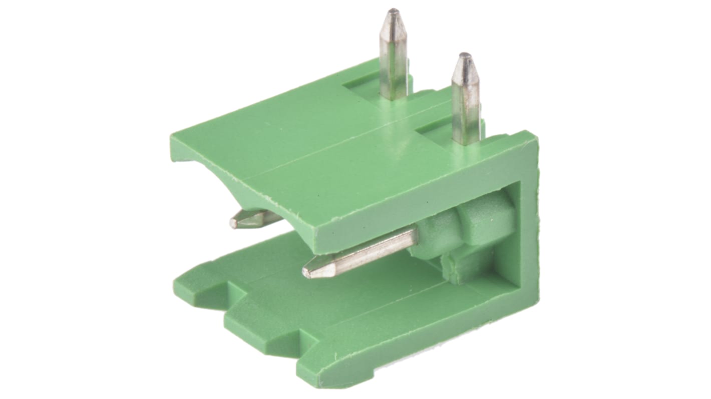 Wurth Elektronik 2p插拔式接线端子 直向排针, 5.08mm间距, 20.0A, 300.0 v, THT安装, 焊接端接, 312系列