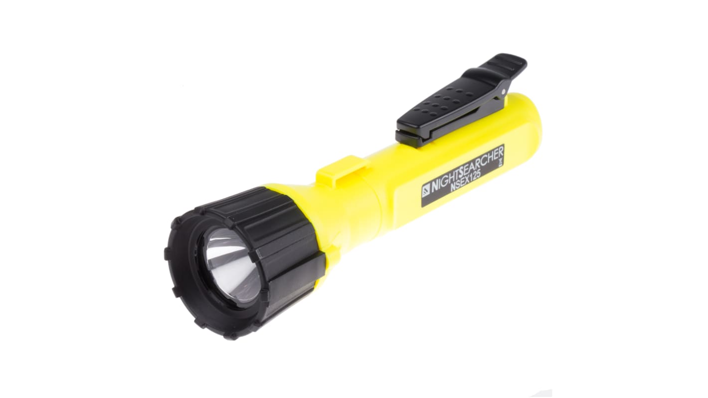 Nightsearcher EX125 ATEX LED Torch Yellow 125 lm, 225 mm