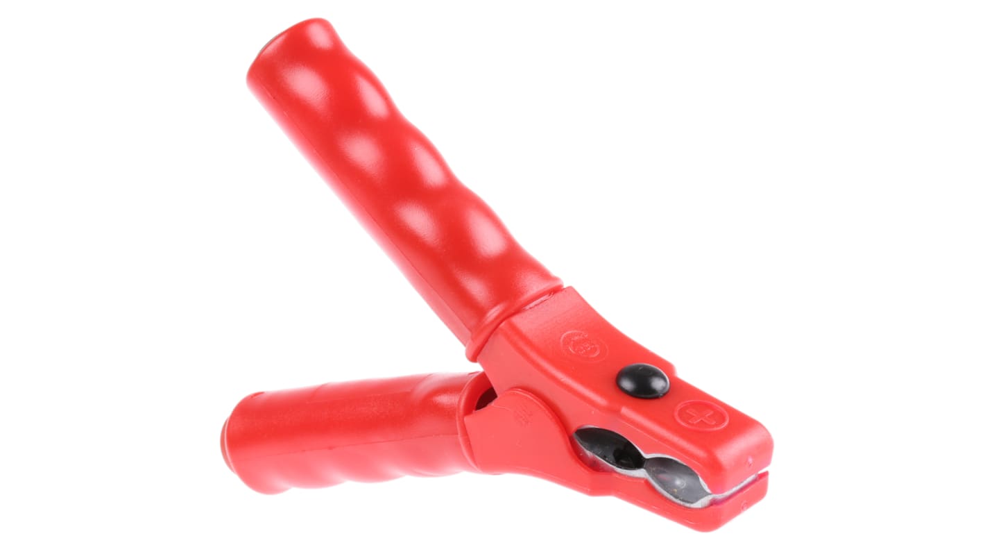 Schutzinger Crocodile Clip 4 mm Connection, 32A, Red