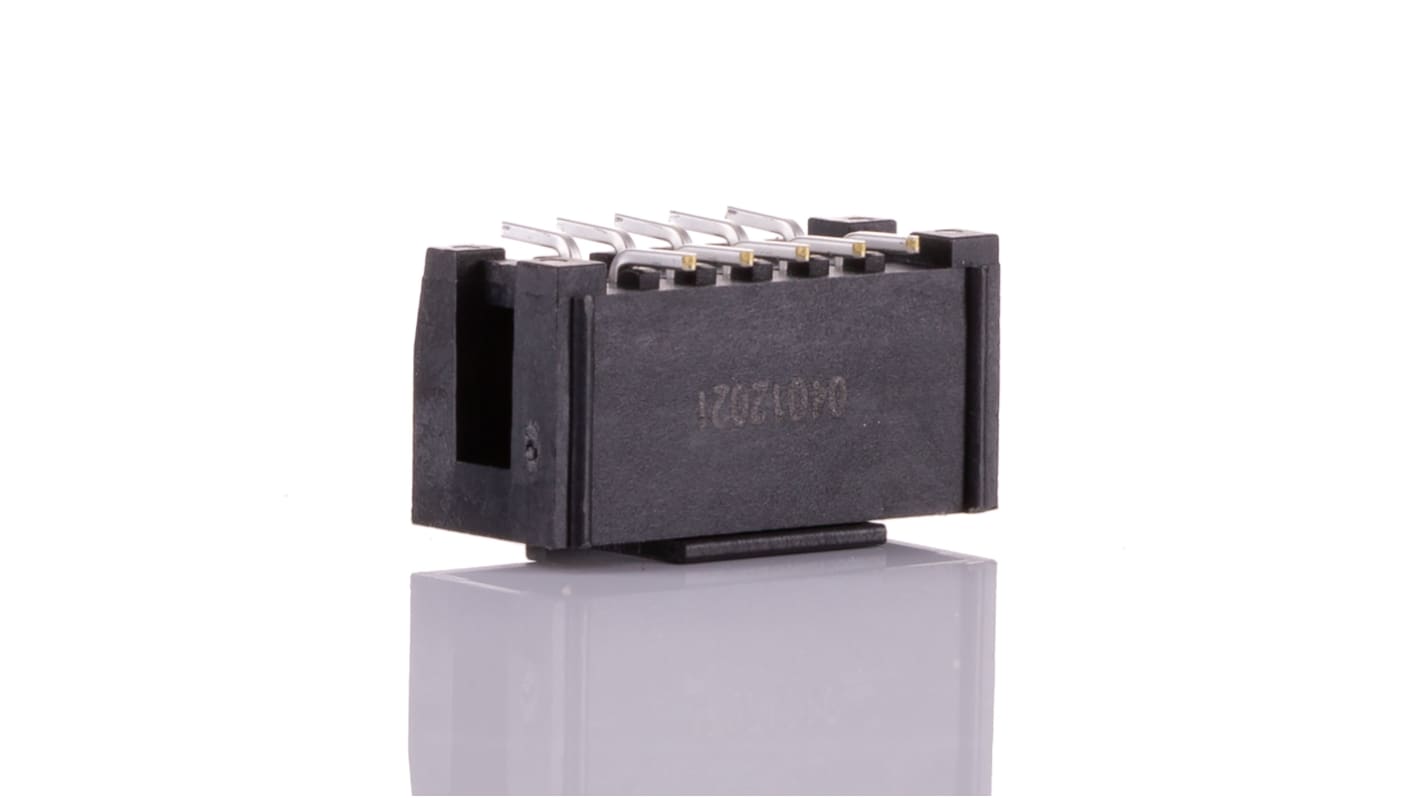 3M D2500 Series Straight Surface Mount PCB Header, 10 Contact(s), 2.54mm Pitch, 2 Row(s), Shrouded
