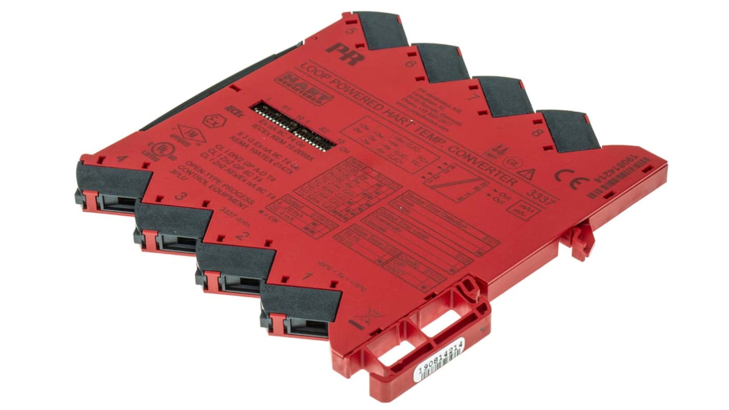 PR Electronics 3337 Temperature Transmitter Temperature Input, 6.2 → 35 V dc, -25 → +70 °C