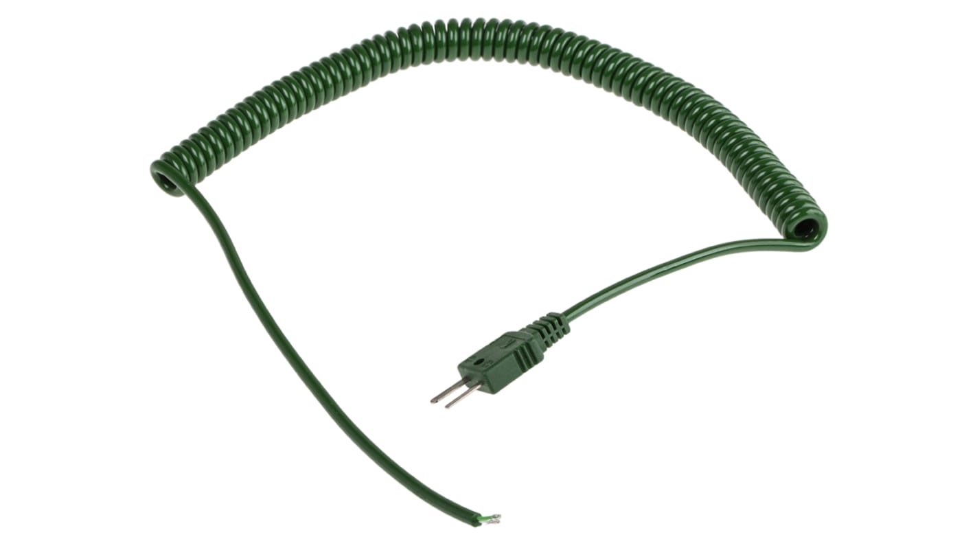 Cable termopar RS PRO para termopares tipo K, temp. máx. +125°C, long. 2m, aislamiento de Poliuretano