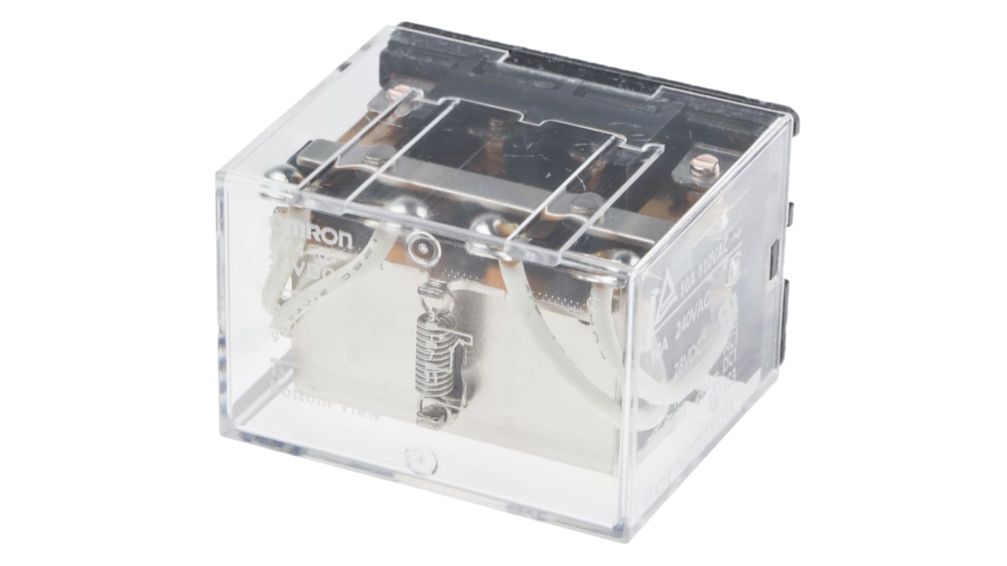 Omron Soldering Power Relay, 24V dc Coil, 10A Switching Current, 4PDT
