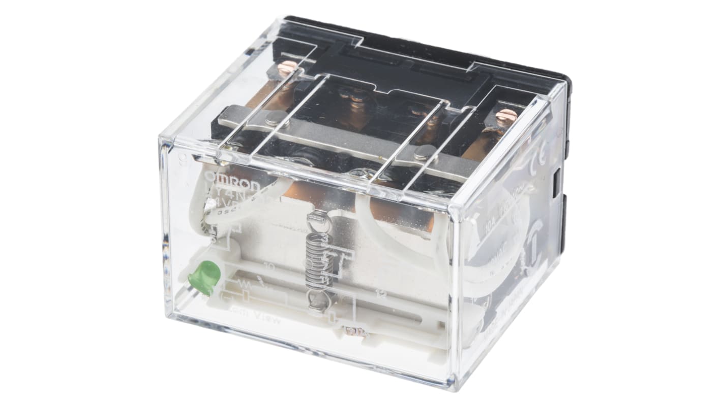 JZ02-44Z DC 24V コイルパワーリレー 14 ピン 4PDT（オムロン