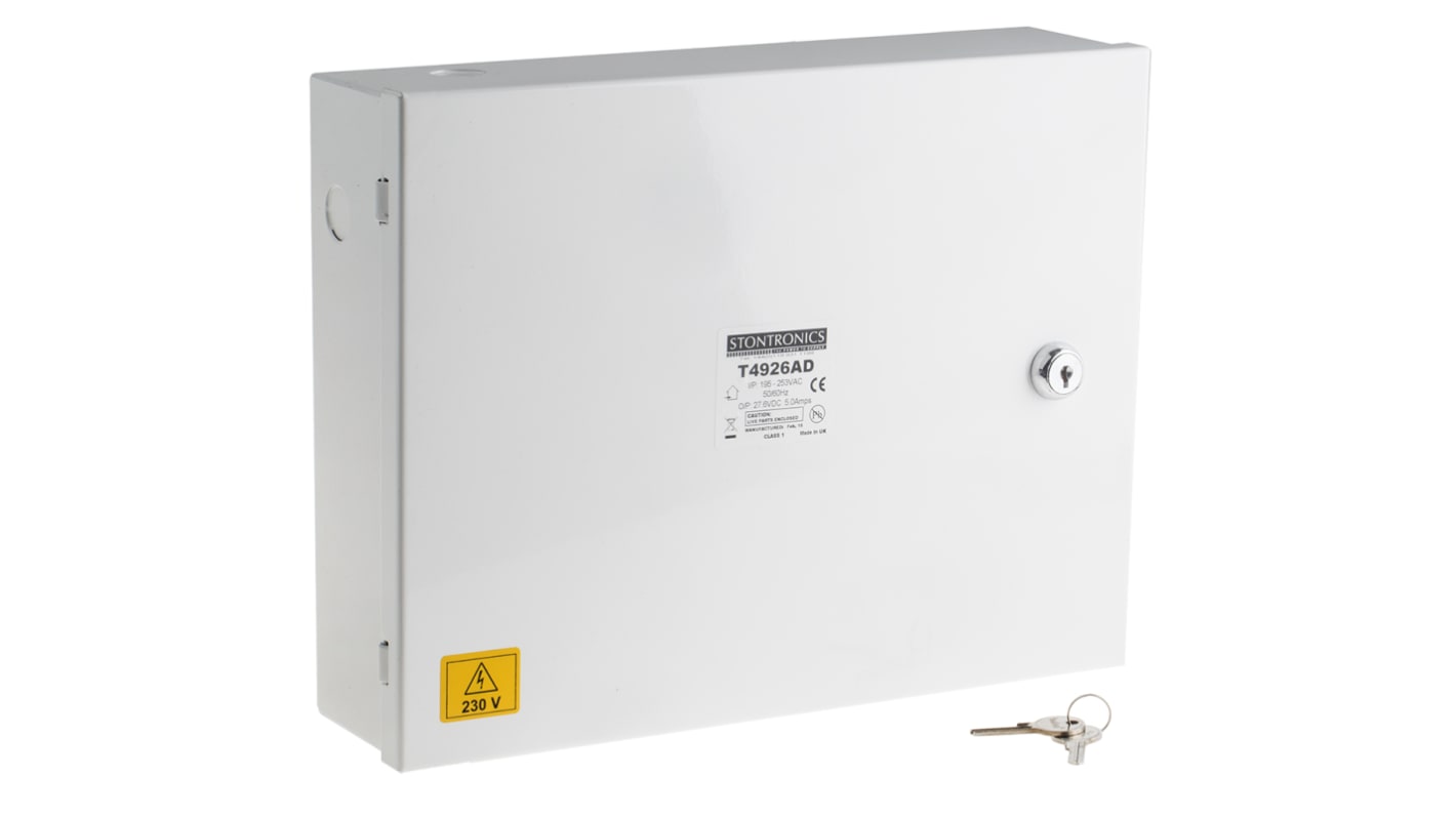 RS PRO Battery Backed Power Supply, 27.6V dc, 5A, 140W, 1 Output, 195 → 253V ac Input Voltage