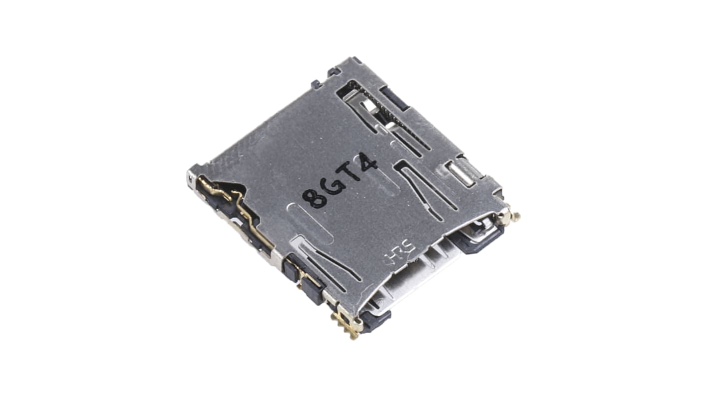 Hirose 8 Way Right Angle Micro SD Memory Card Connector