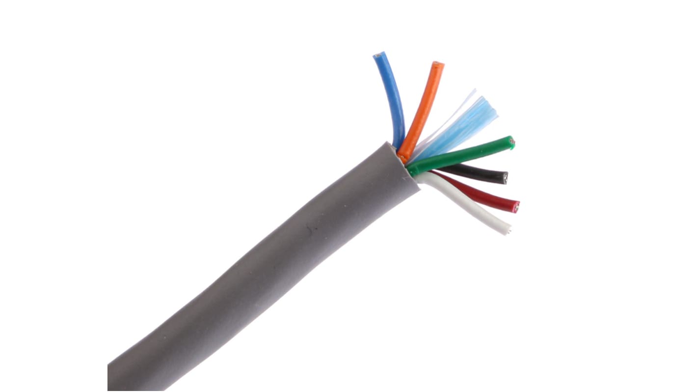 Cable de control Alpha Wire Alpha Essentials Communication & Control de 6 núcleos, 0,35 mm², Ø ext. 5.46mm, long. 30m,