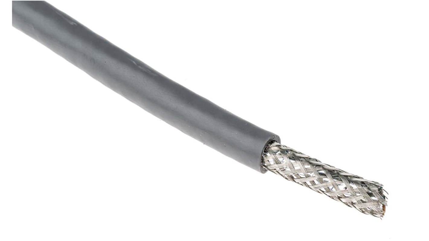 Alpha Wire Alpha Essentials Communication & Control Control Cable, 8 Cores, 0.35 mm², Screened, 30m, Grey PVC Sheath,