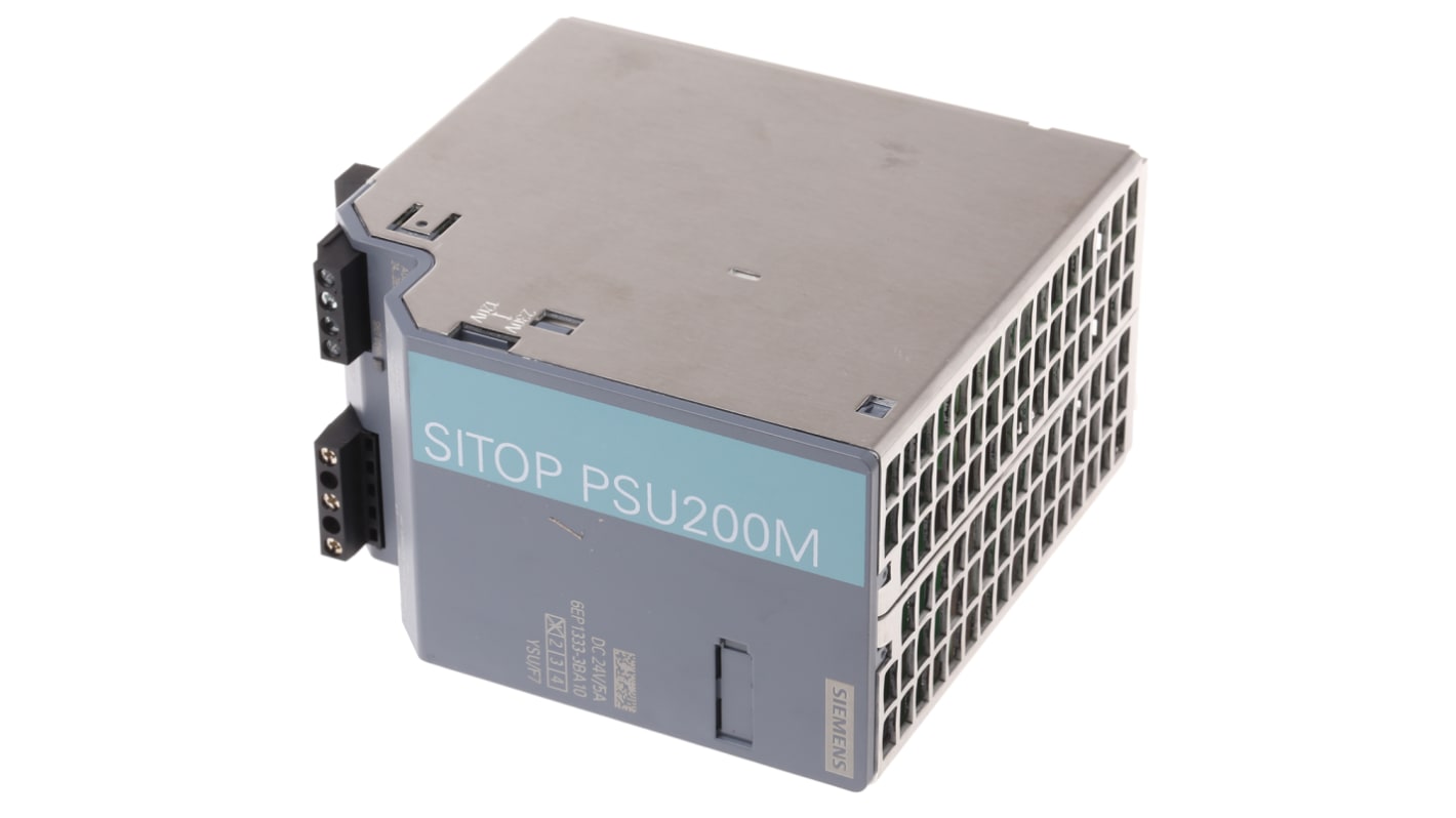 Alimentatore a montaggio su guida DIN Siemens, 24V cc, 5A, 85 → 264V ca, 120W