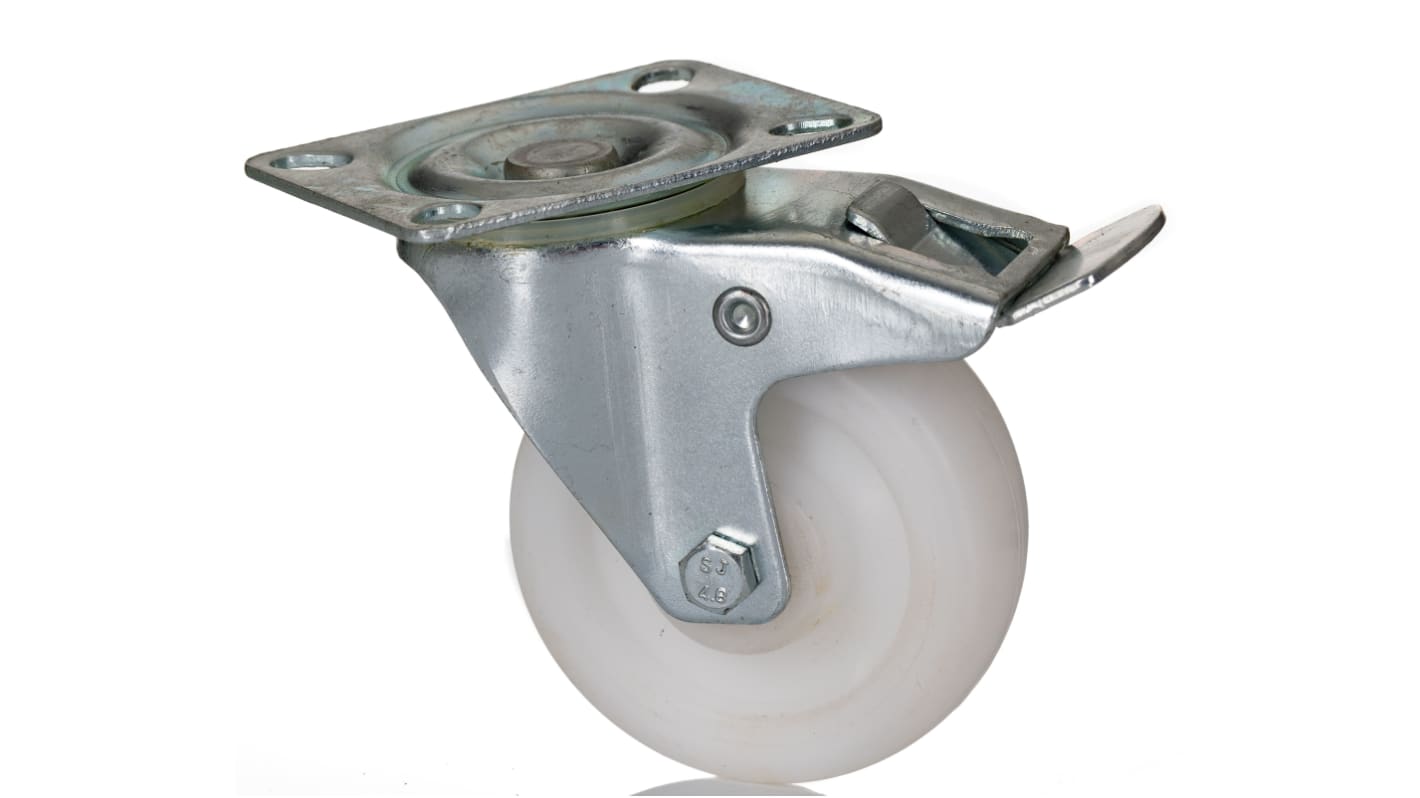 Ruota per carrelli orientabile con freno RS PRO in PP, Ø 75mm, 70kg