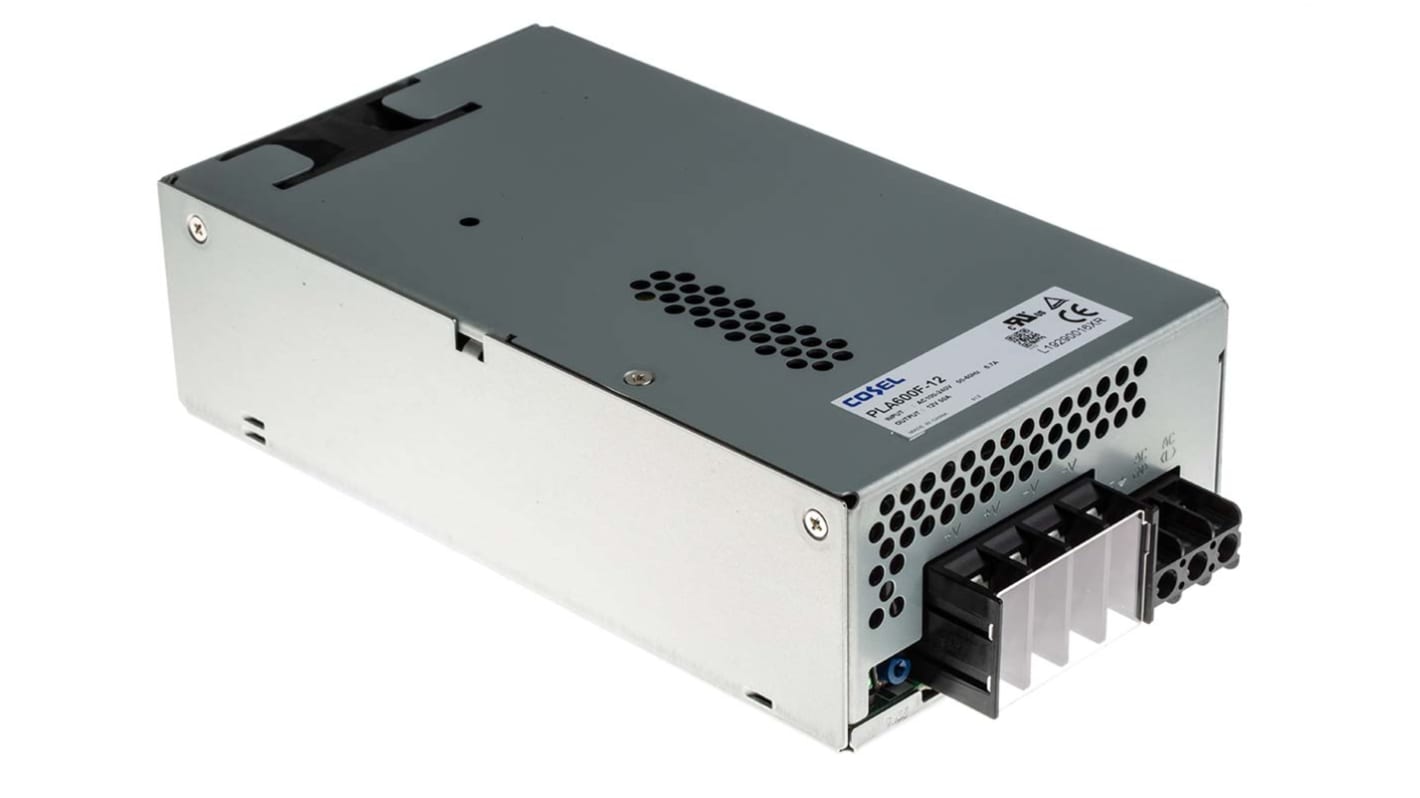 Cosel Switching Power Supply, PLA600F-12, 12V dc, 50A, 600W, 1 Output, 85 → 264V ac Input Voltage