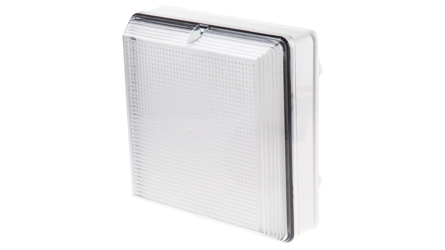 RS PRO Rectangular LED Bulkhead Light, 20 W, Lamp Supplied, IP65