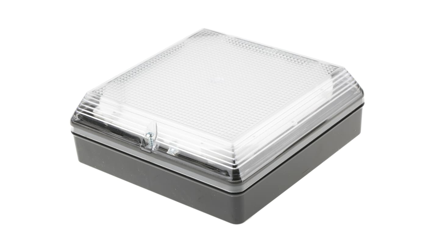 RS PRO Rectangular LED Bulkhead Light, 20 W, Lamp Supplied, IP65
