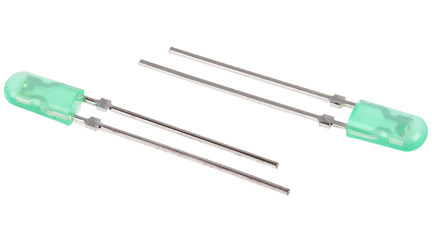 Nichia3.55 V Green LED 3mm Through Hole, NSPG346LS-G-U12-V12