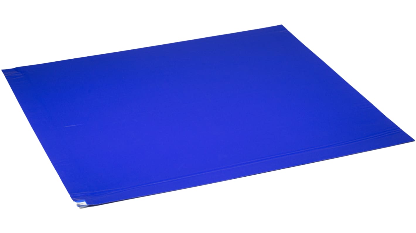 RS PRO Blue Cleanroom Tacky Mat, 910mm x 910mm x 1.65mm