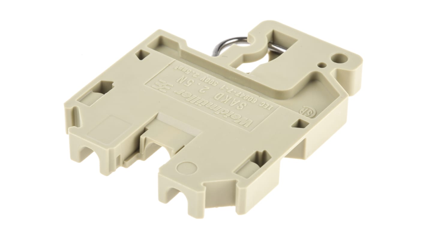 Weidmuller 0215560000 SAK Series Beige, 2.5mm², Single-Level, Screw Termination