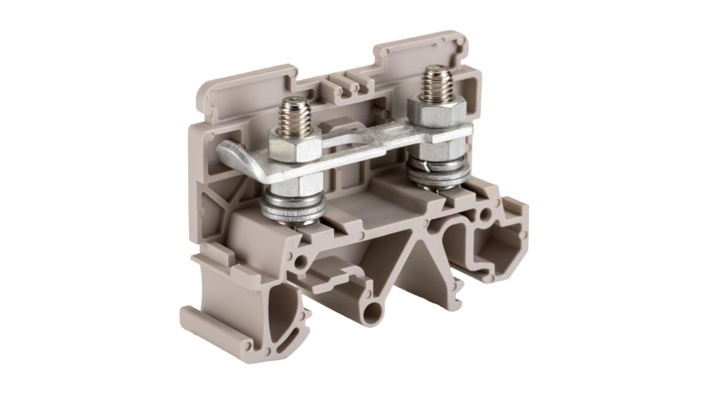 Weidmuller 0448460000 ST 5 Series Dark Beige, 16mm², Single-Level, Screw Termination