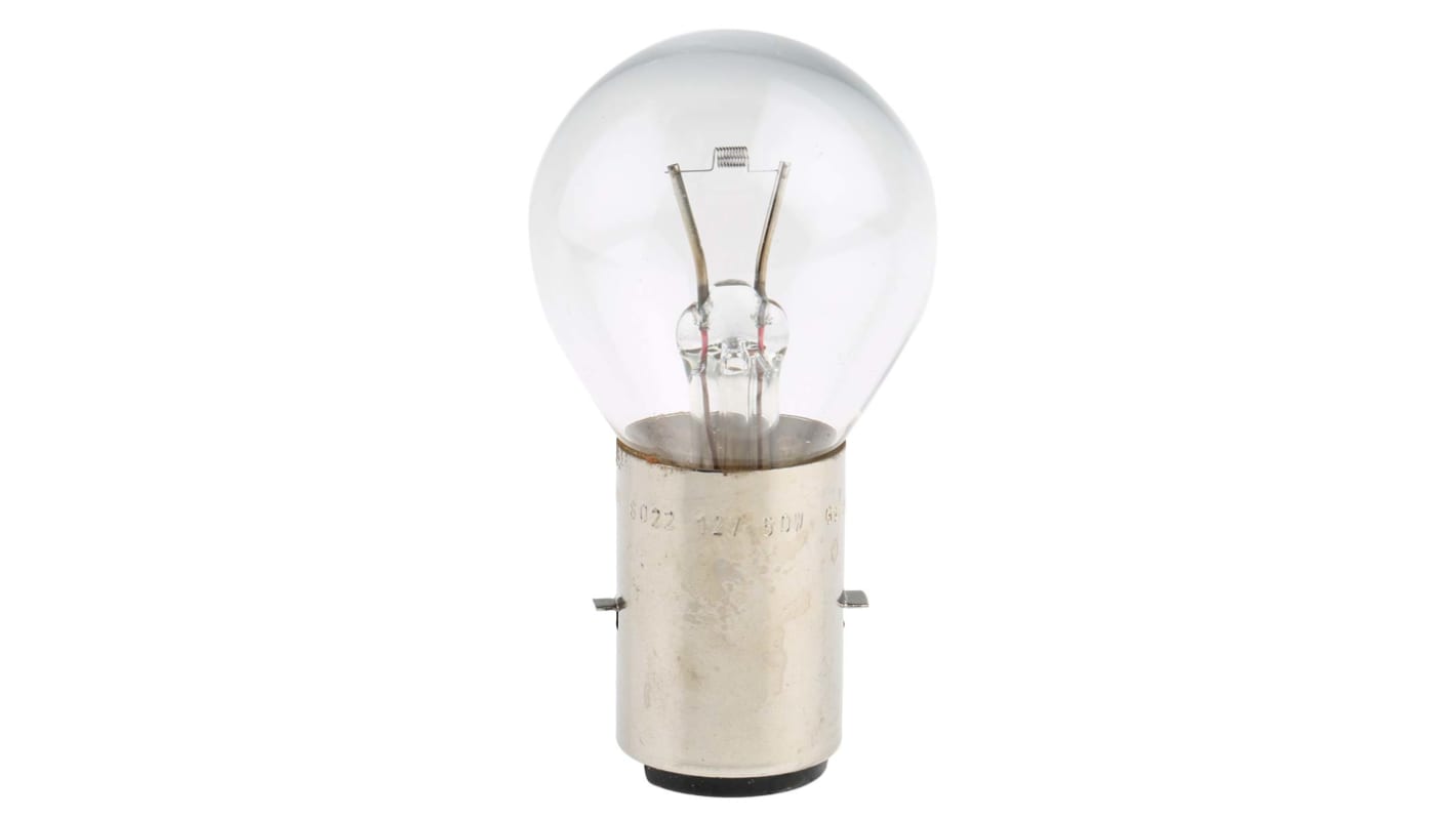 Osram BA20d Indicator Light, Clear, 12 V, 50h