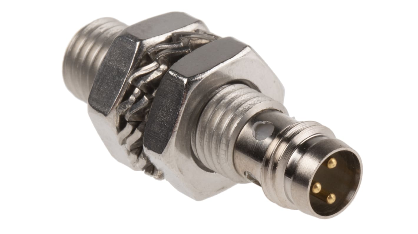 Turck Inductive Barrel-Style Proximity Sensor, M8 x 1, 2 mm Detection, PNP Output, 10 → 30 V dc, IP67