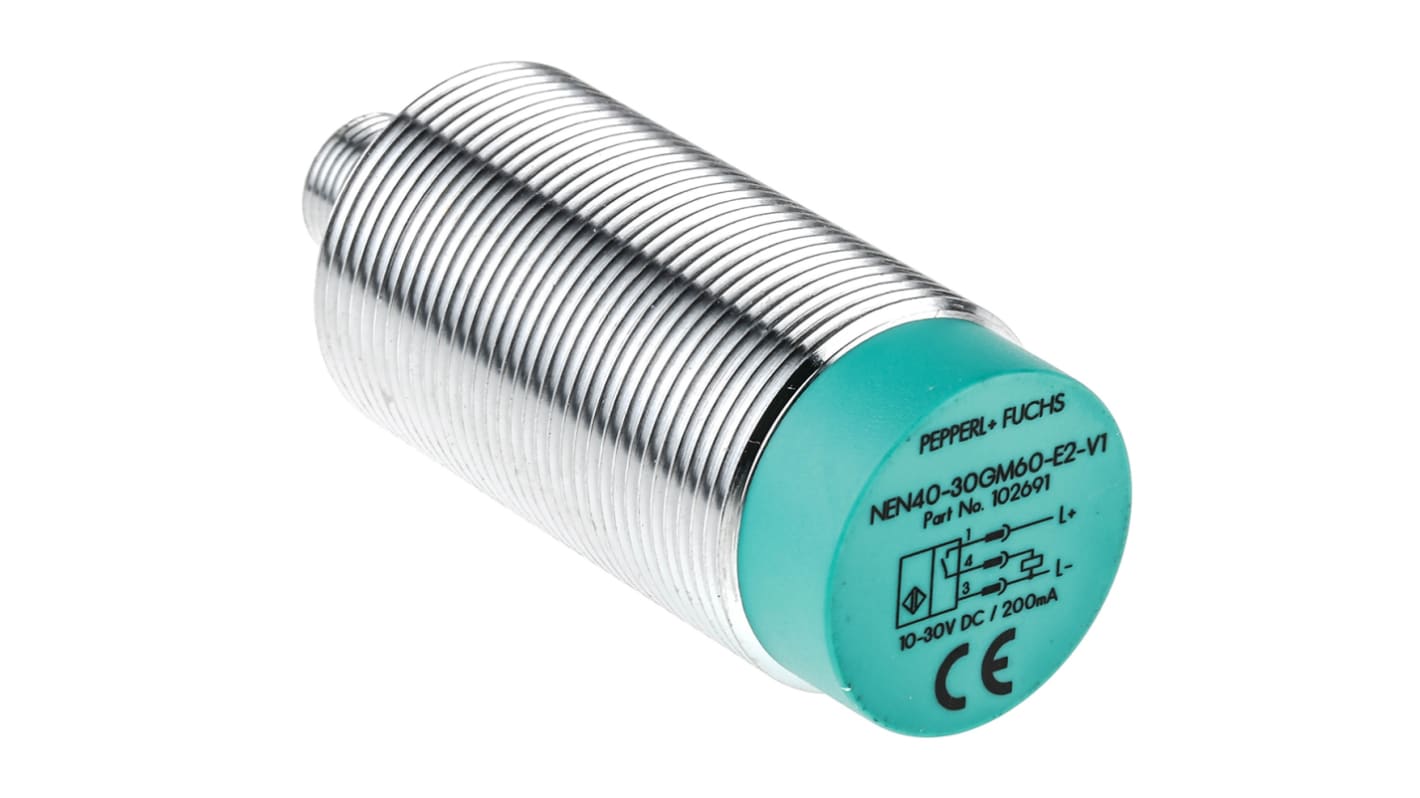 Rs-Online Sensore di prossimità Cilindro filettato Pepperl + Fuchs M30 rilevamento 40 mm 10 → 30 V dc