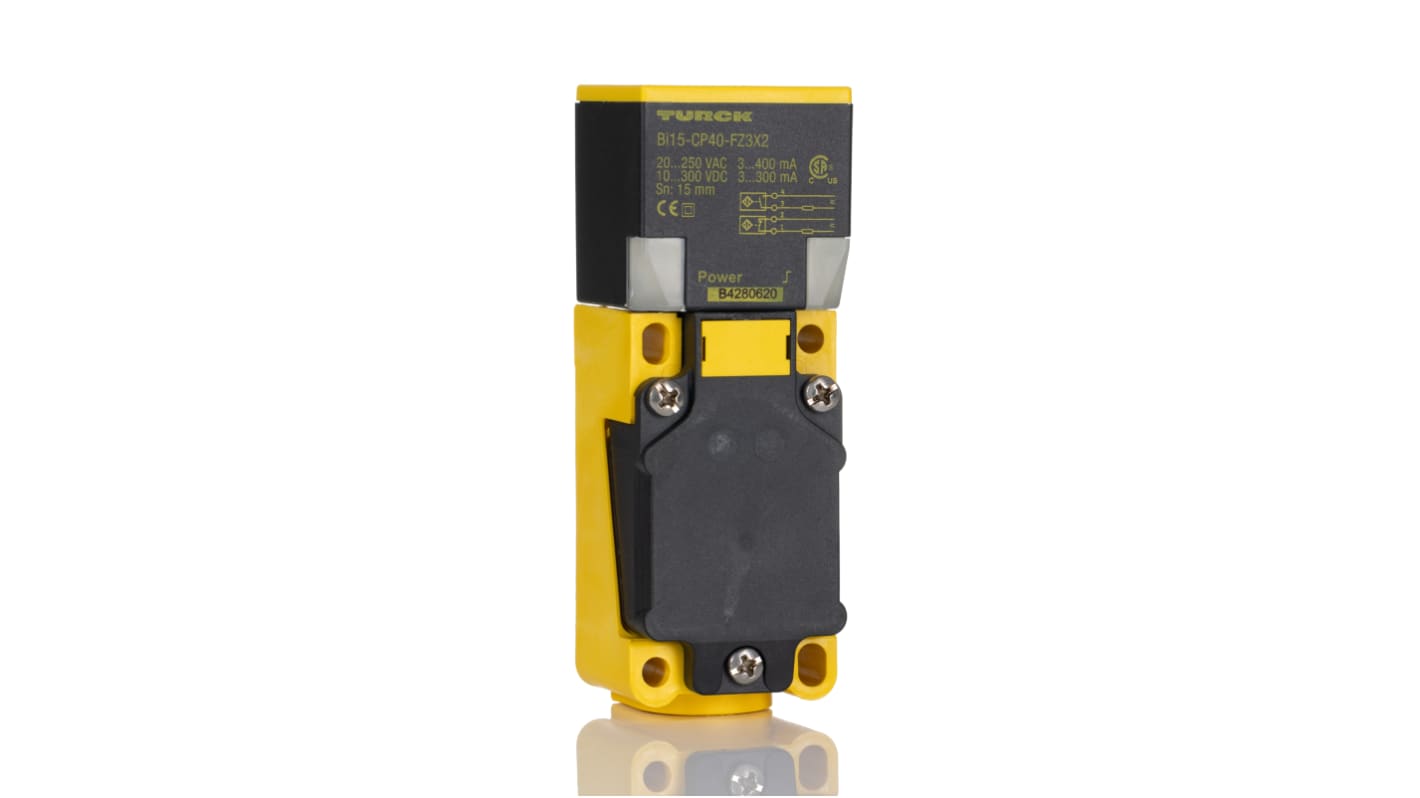 Turck Inductive Block Proximity Sensor, M20, 15 mm Detection, 2-Wire NO/NC, 10 → 300 V dc, 20 → 250 V ac