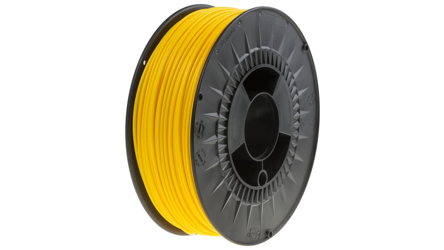 RS PRO 3D打印PLA材料, 2.85mm直径, FDM技术, 黄色, 1kg, 适用于台式3D打印机